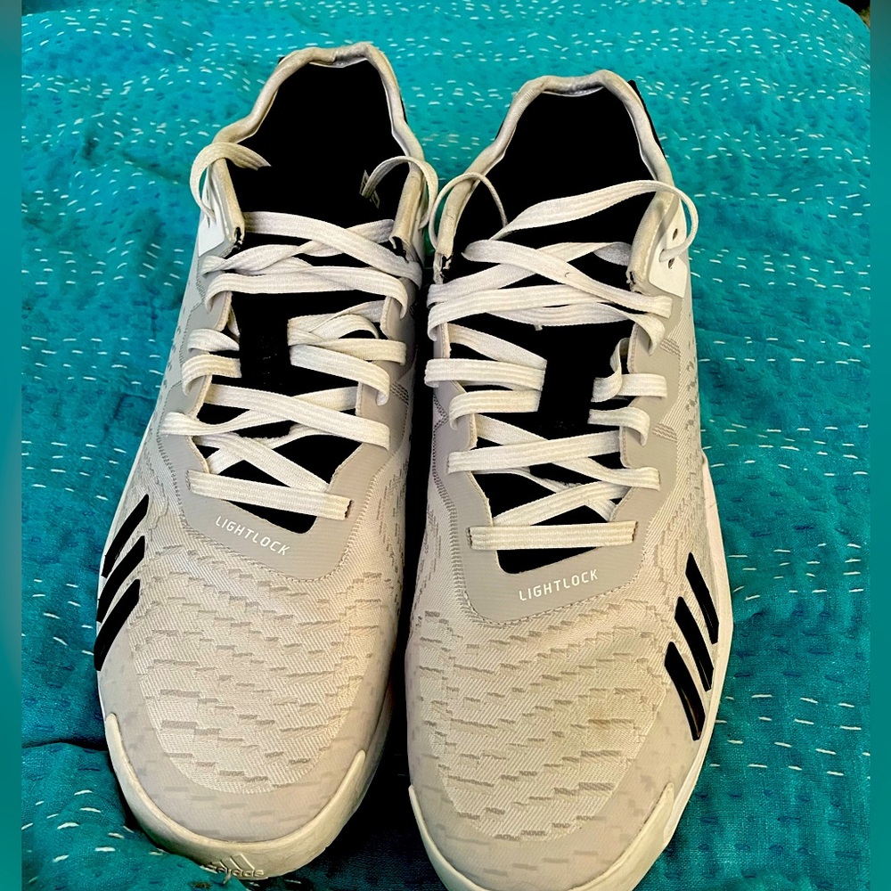 Men’s Adidas D.o.n. Lightstrike Basketball Shoe size 13 white/grey/black